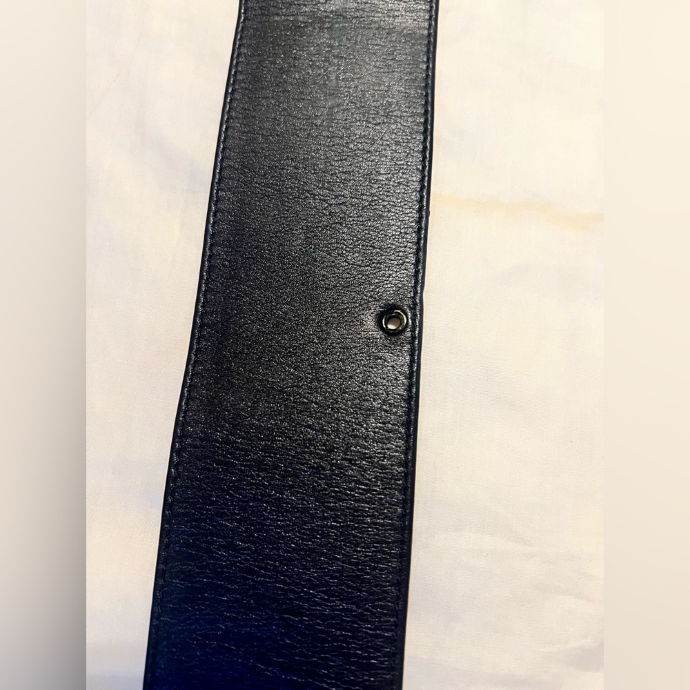 CHANEL Vintage Karl Lagerfeld 1993 Wide Black belt 24k gold plated - Picture 12 of 17